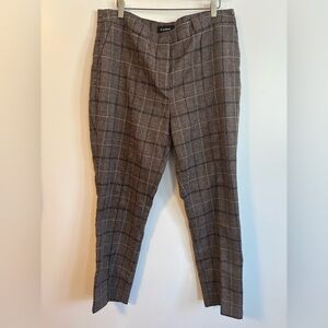 Le Chateau Brown Black Plaid Pants Size 12